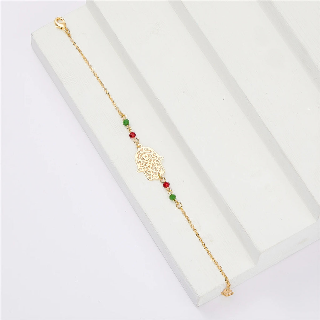 Princesse du Caftan – Parure Dorée Pierre Verte Collier Boucles Bracelet | FancyFez