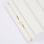 Princesse du Caftan – Parure Dorée Pierre Verte Collier Boucles Bracelet | FancyFez