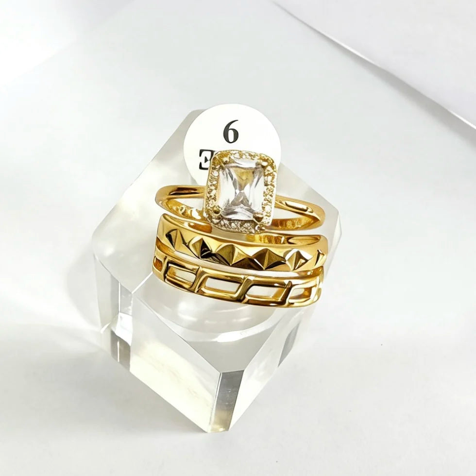 Sultana – Bague Dorée 18K Ciselée Style Ottoman Zircon | FancyFez