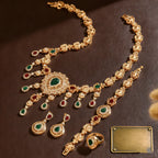 Sultana Royale – Parure Mariage 4 Pièces Pierres Rouges & Vertes | FancyFez